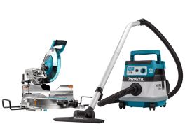 2x18 V AWS Combiset voor afkorten (260mm) en stofzuigen