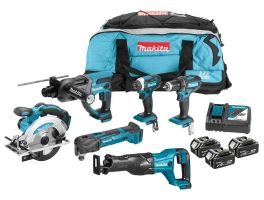 18 V Combiset voor divers zaag-, boor- en (slag)schroefwerk