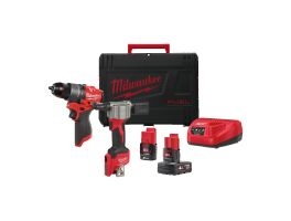 M12 FUEL™ powerpack (M12 FPD2, M12 BPRT, 1 x M12 B2 accu, 1 x M12 B4 accu, 1 x C12C lader, 1 x HD Box)