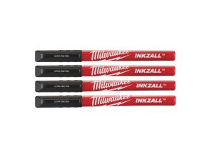 Inkzall Fine Tip Black Pens - 4 pcs