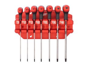 7 pc Torx Key Wrenches with Comfort Grip Set with Rack