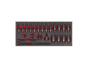 3/8" Sockets deep foam set 1 (23 pc)