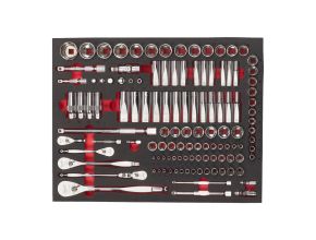 1/4" , 3/8" , 1/2" Ratchet and Socket Foam Insert Set