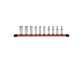 10 pc 1/4'' Drive Deep SAE Socket Set with Storage Rail
