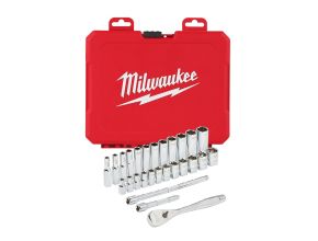 1/4 Drive 28 pc Ratchet + Socket Set Metric