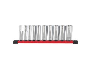 3/8" Drive SAE Deep Chrome Socket Set - 10 pc