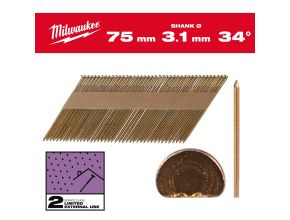 34° D-Head 75 x 3.1 mm / RS / G / SC2 - 2.200 pc